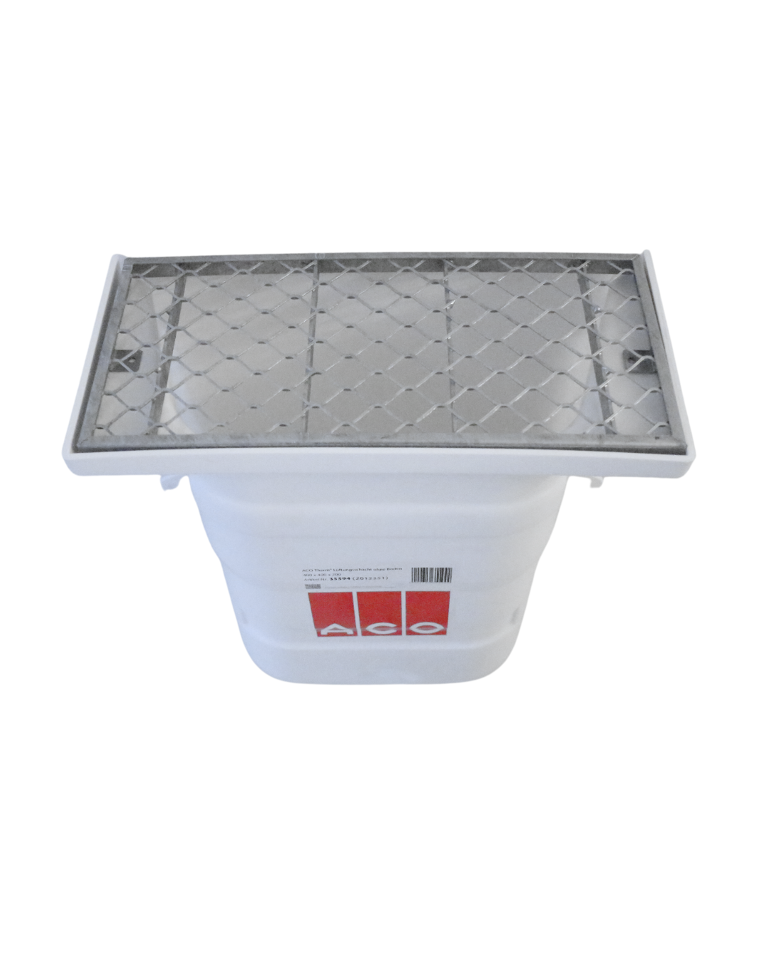 ACO Lüftungsschachtkörper ohne Boden 40x40x20 mit Streckmetallrost und Montageset – Bild 6