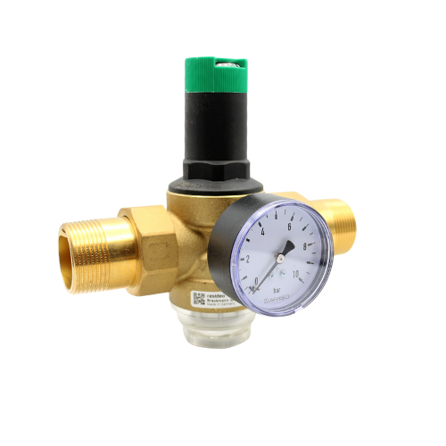 Resideo Braukmann (ehemalig Honeywell) Druckminderer D06F 5/4" mit Afriso Manometer – Bild 3