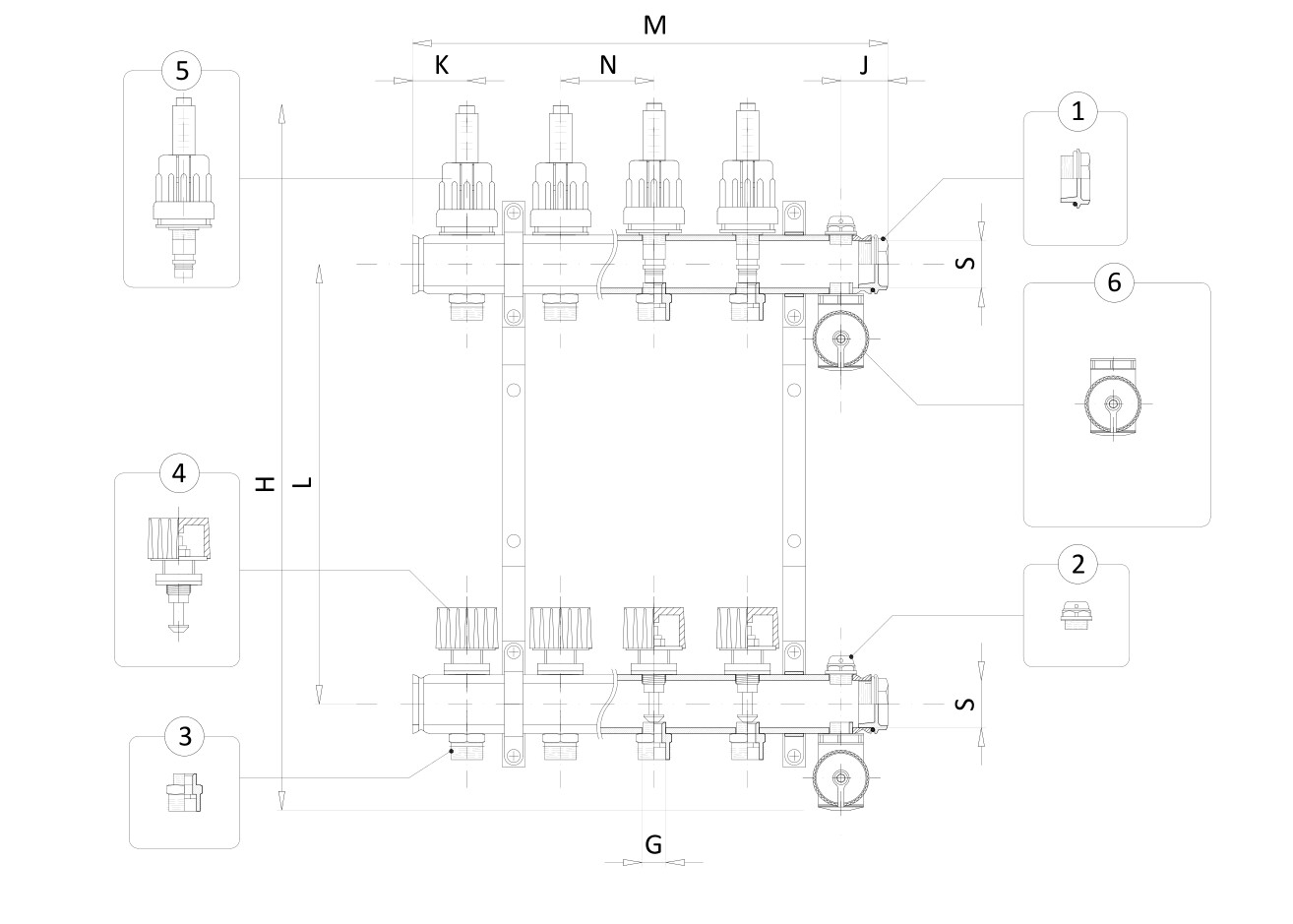 Heizkreisverteiler von 2 bis 12 Heizkreisen – Bild 2