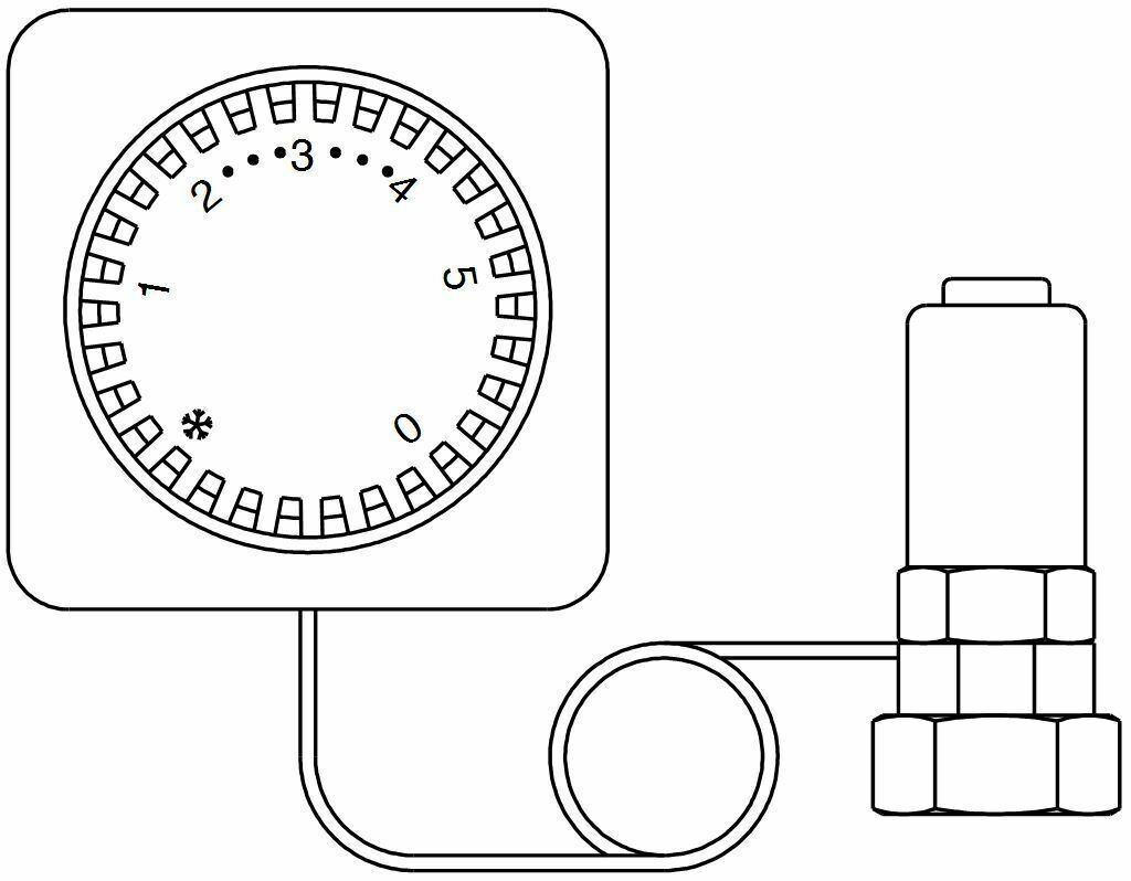 Oventrop Thermostat Uni FH 2m Ferneinsteller und eingebautem Fühler – Bild 2