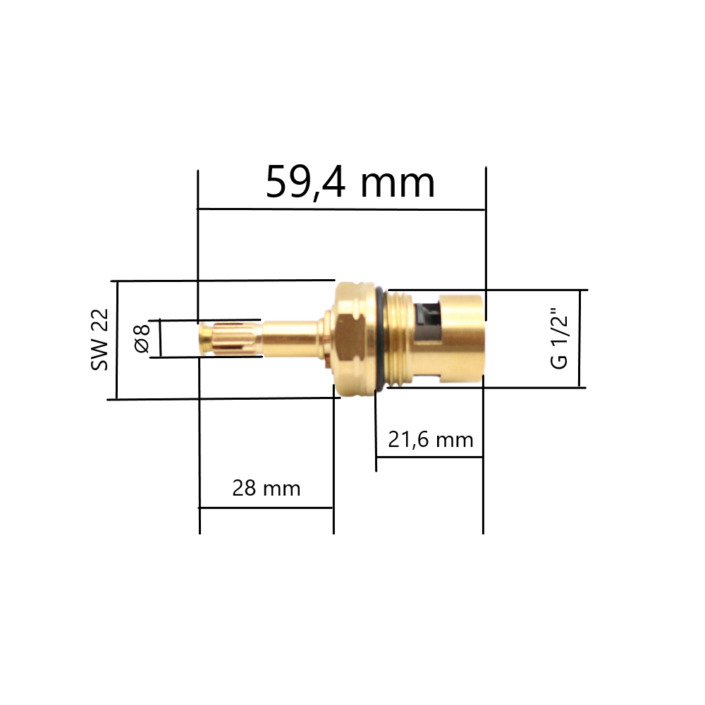 Ideal Standard A963400NU Oberteil Mengenregelung G 1/2" 180° – Bild 2