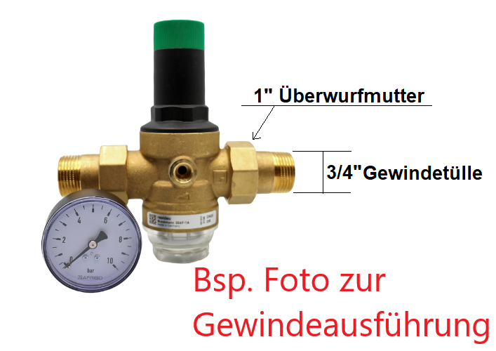 Honeywell Resideo Braukmann MiniPlus-FK Rückspülfilter FK06 3/4" Druckminderer + Manometer – Bild 2