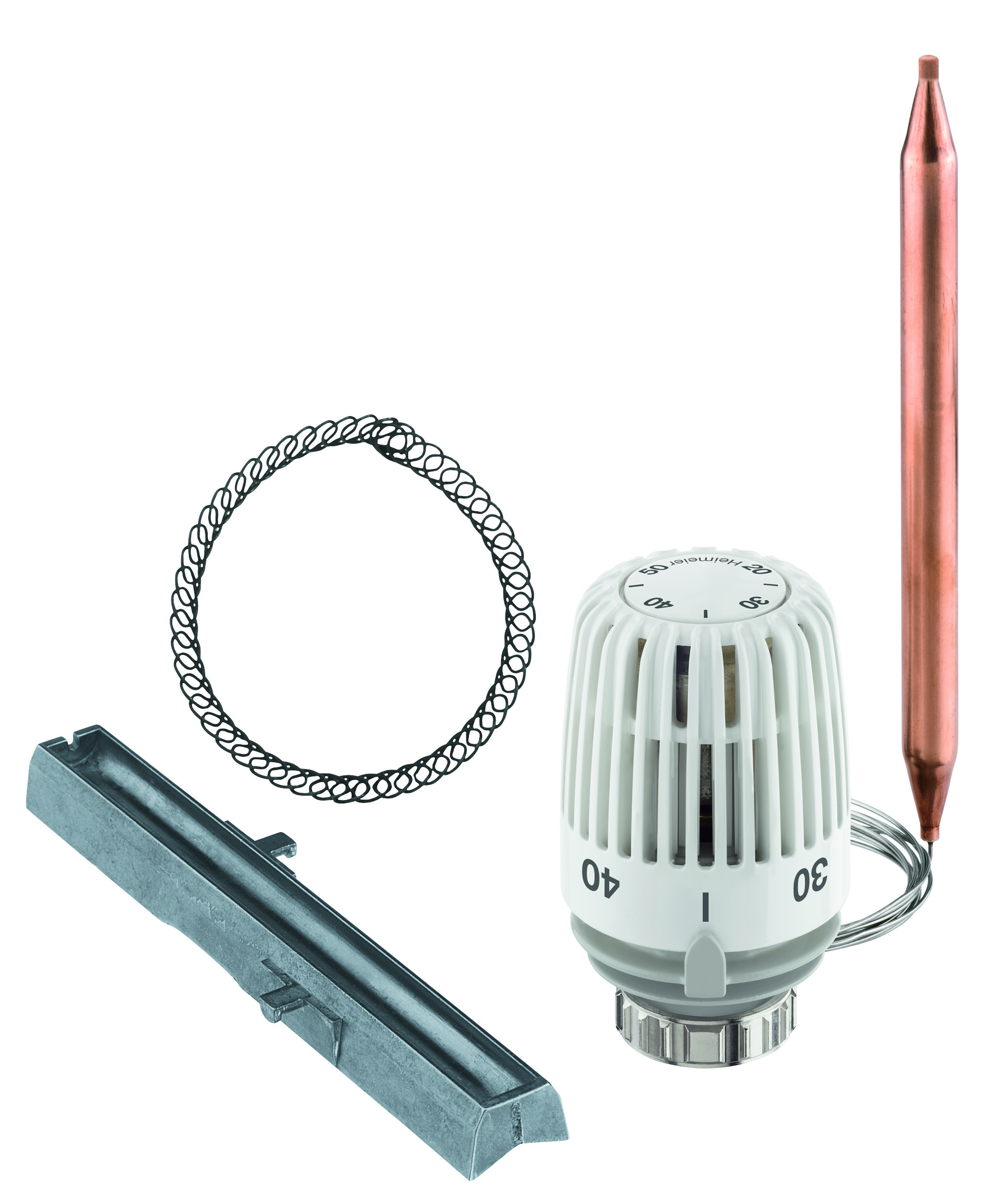 Heimeier Thermostat-Kopf mit Wärmeleitsockel und Spiralfeder 20-50 °C 6402-00.500