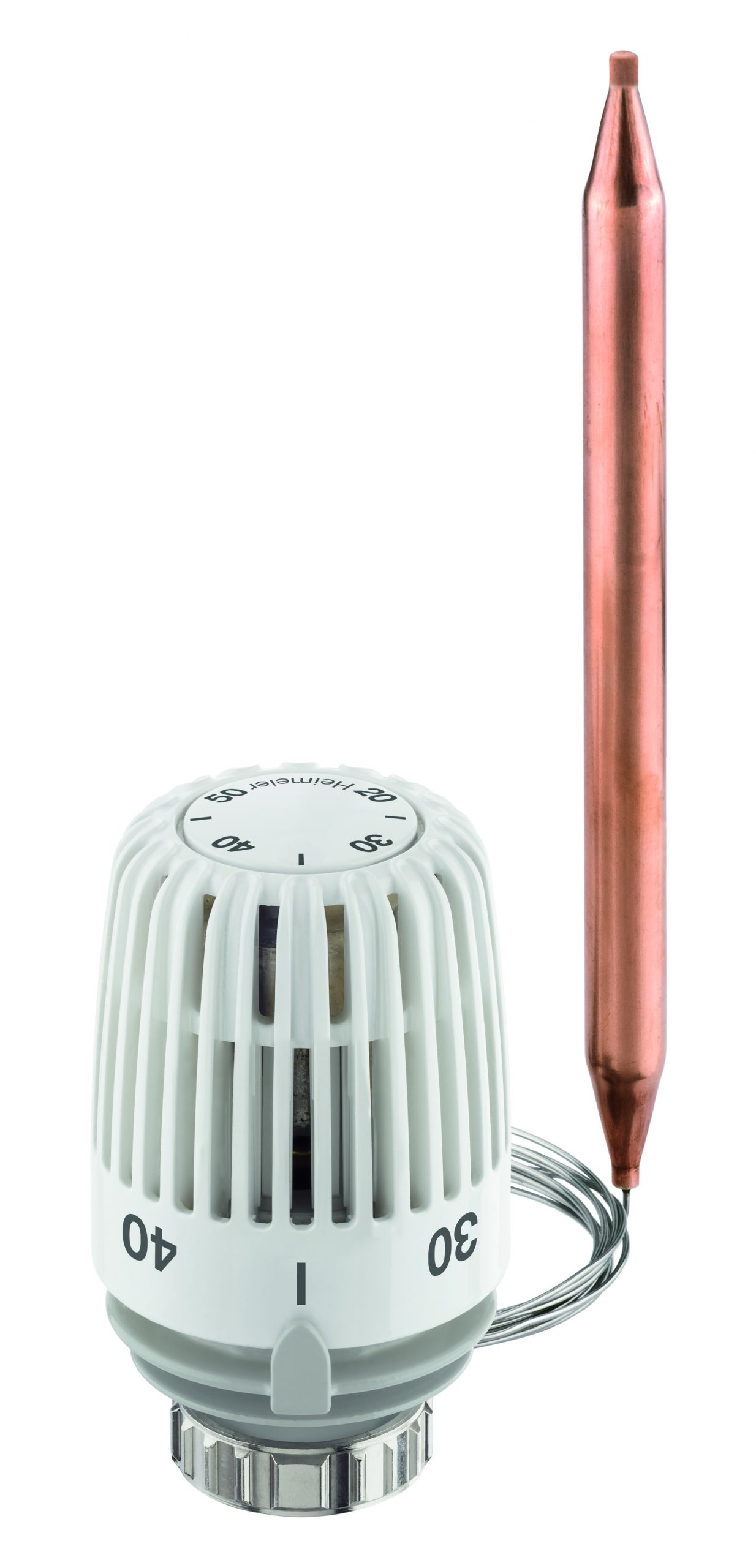 Heimeier Thermostat-Kopf mit Wärmeleitsockel und Spiralfeder 20-50 °C 6402-00.500 – Bild 3