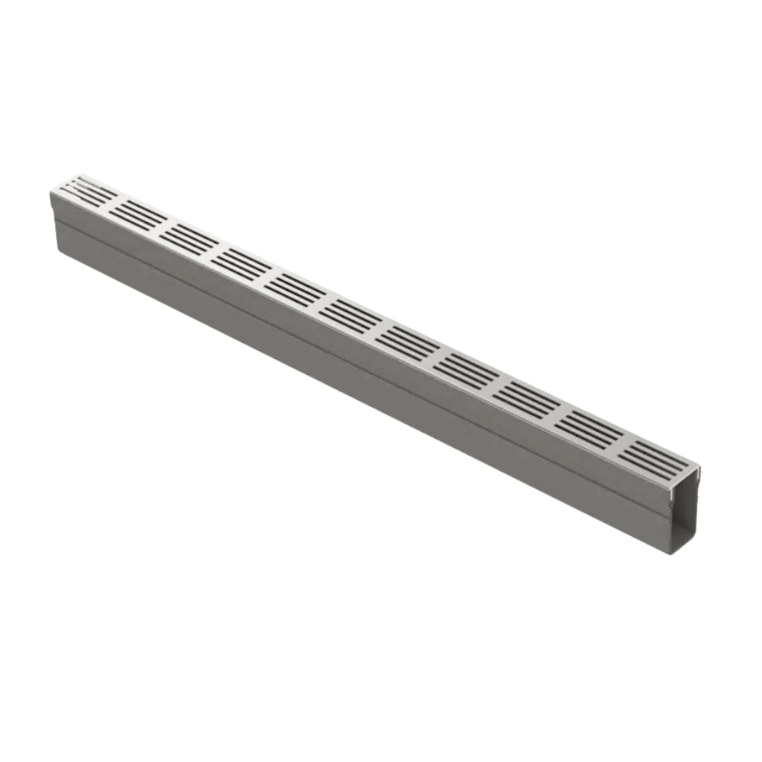 Aluminiumrost silber eloxiert Rinnenkörper aus Kunststoff
