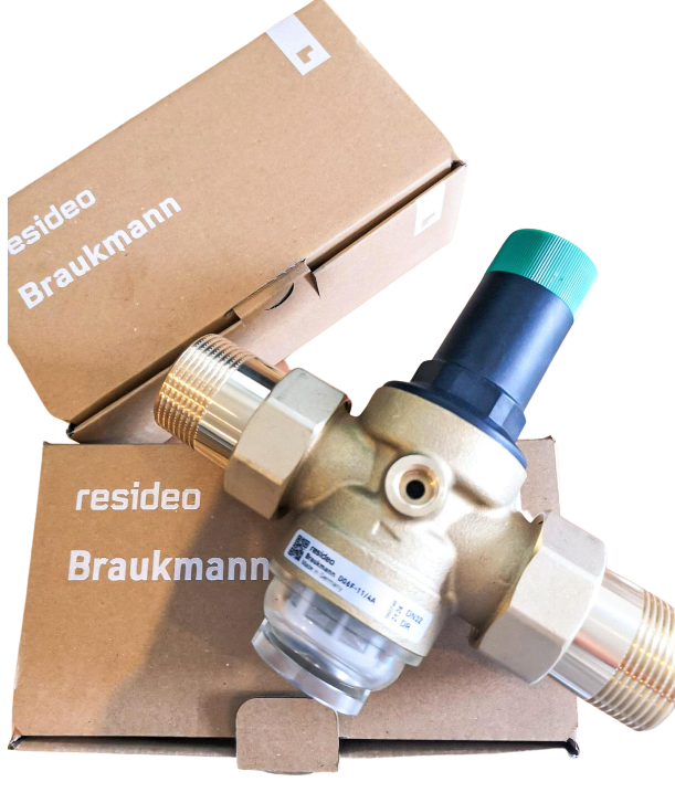 Resideo Braukmann (ehemalig Honeywell) Druckminderer D06F 3/4" mit Afriso Manometer – Bild 8
