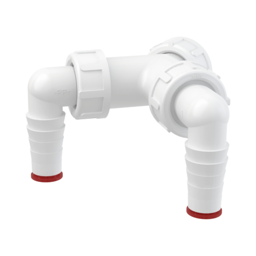 Alcaplast P148Z Doppelanschluss G1"/17–23 mit Klappen 