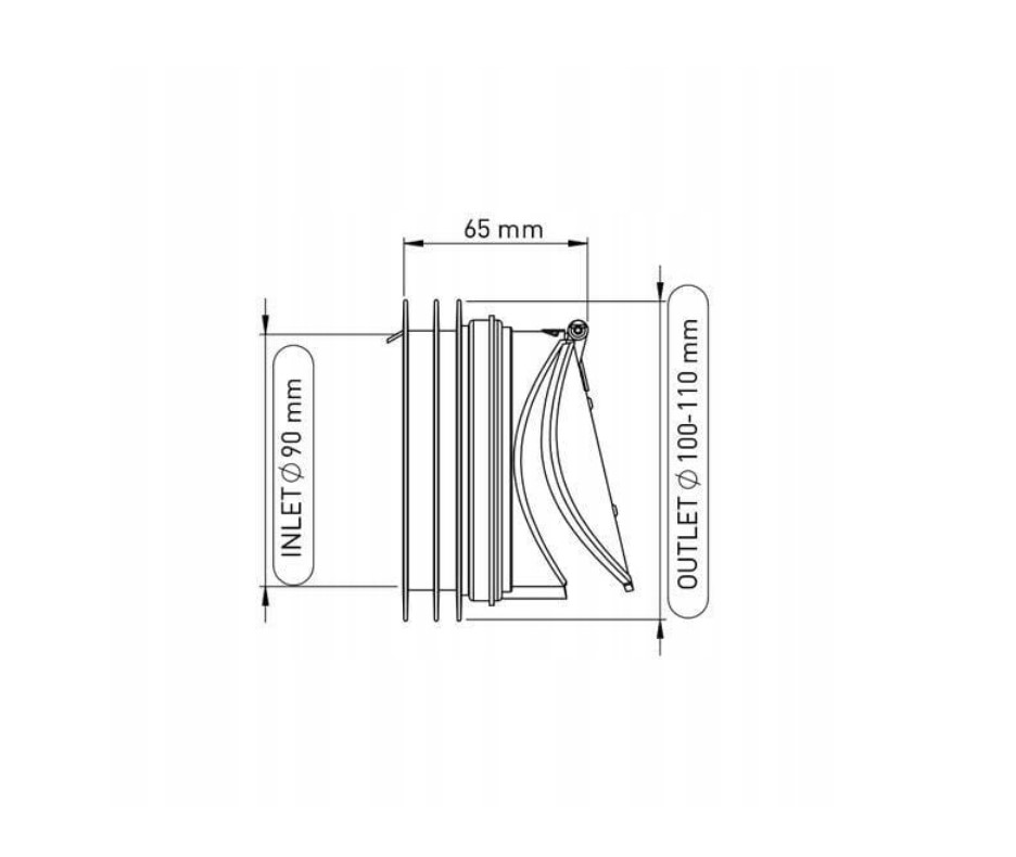 MD Technic WC Rückstauverschluss Abflussrohrklappe Nagetiersperre DN 110 – Bild 3
