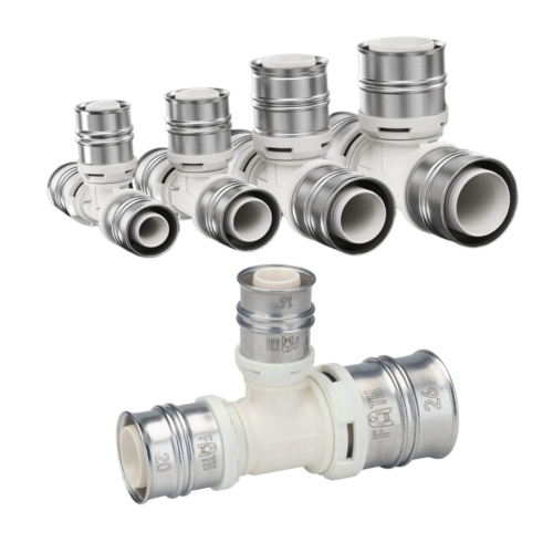 Fränkische alpex T-Stück reduziert PPSU Pressfitting – 16, 20, 26, 32 mm