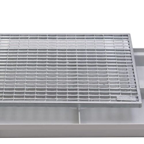 ACO 60x40cm Schuhabstreifer V-Stab Maschenrost mit Bodenwanne Vario Light Set