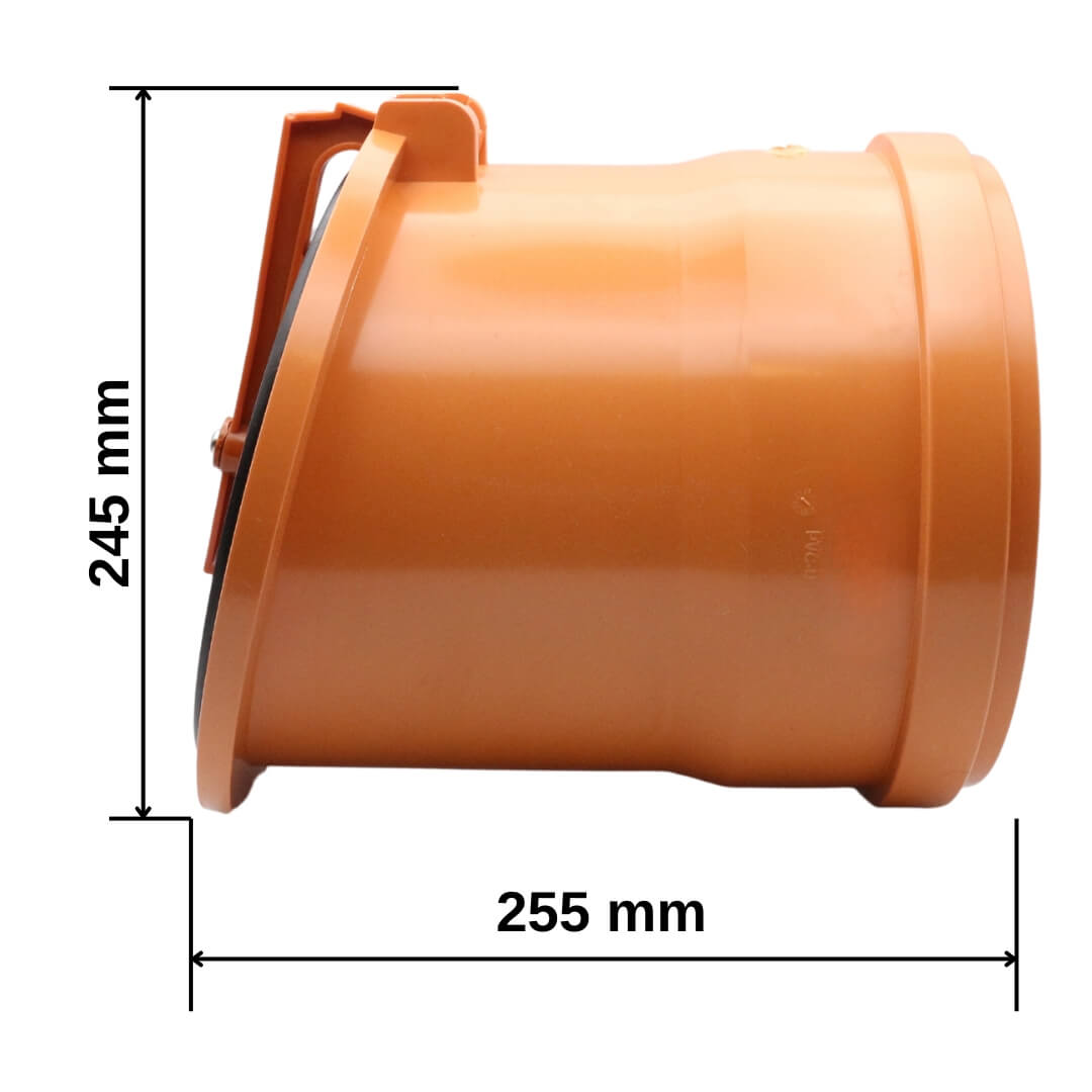 Froschklappe DN 200 MD Technic mit Edelstahldeckel für HT-/ KG-Rohre – Bild 4