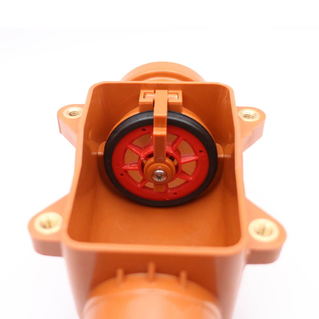 Kanalrückstauklappe DN 50 orange MD Technic verriegelbar – Bild 11