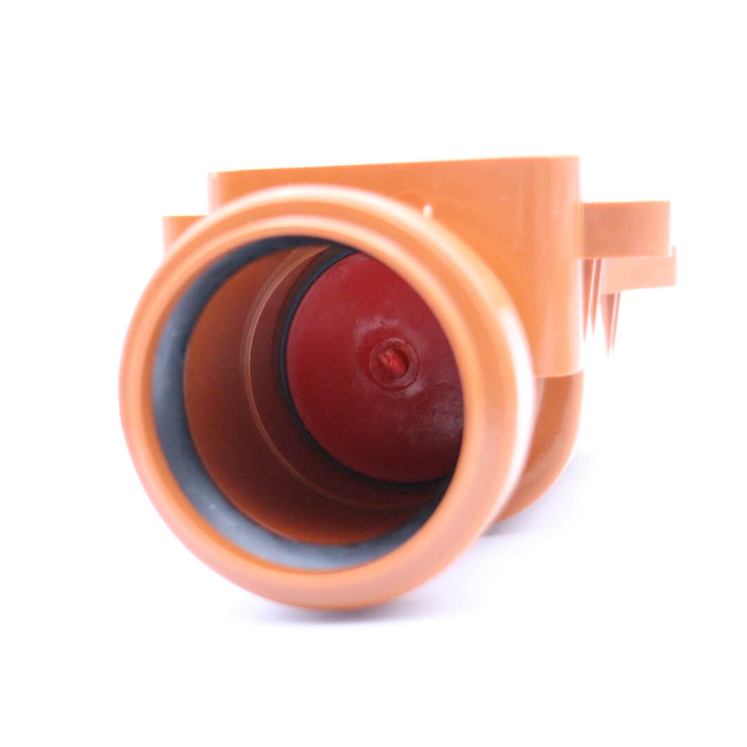 Kanalrückstauklappe DN 50 orange MD Technic verriegelbar – Bild 9