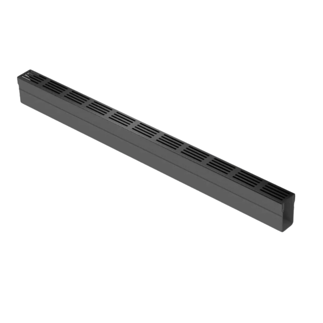Aluminiumrost schwarz eloxiert Rinnenkörper aus Kunststoff