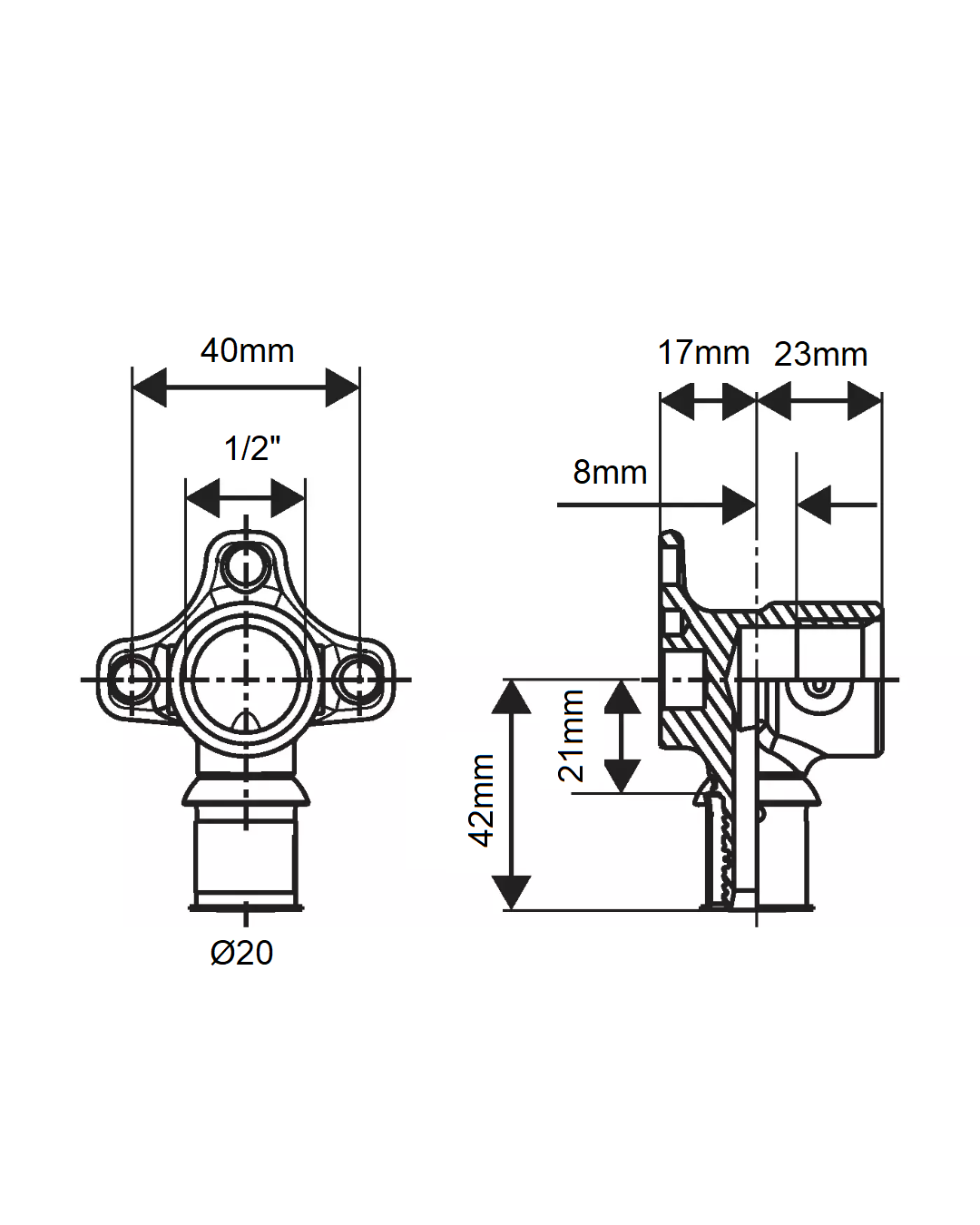 Uponor S-Press PLUS Wandscheibe M Ø20-Rp1/2"FT Innengew. – Bild 3