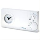 Uhrenthermostat easy 3 sw von EBERLE mit Wochenschaltuhr und Drehregler für Heizungssteuerung 230V