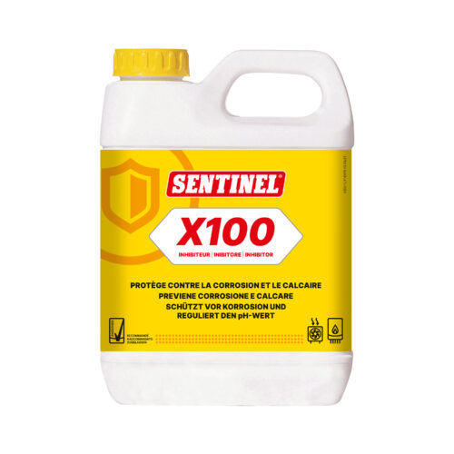 Sentinel X100 Inhibitor 1 Liter | Korrosionsschutz & Kalkschutz für Zentralheizungen | Heizungsinhibitor für 100 Liter Heizungswasser