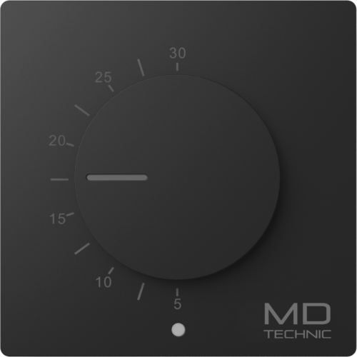 MD Technic Raumthermostat 230V Heizen & Kühlen schwarz