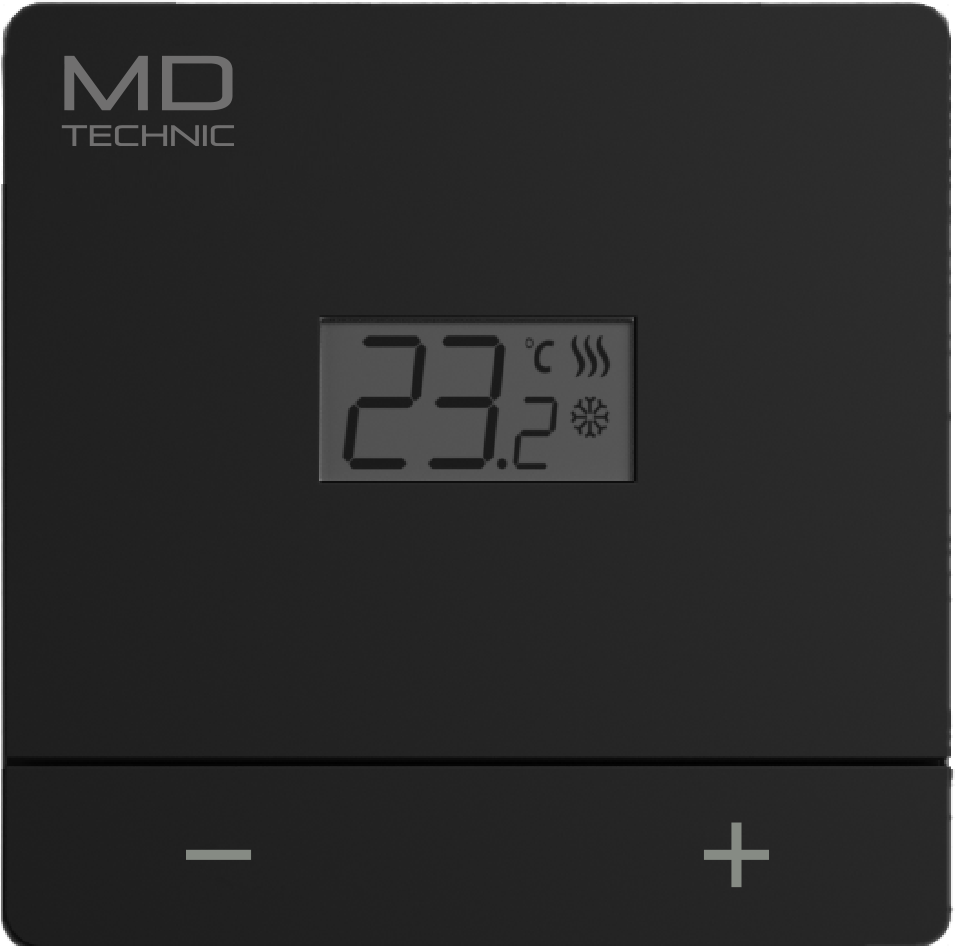 MD Technic Digital-Raumthermostat 230V Heizen & Kühlen schwarz